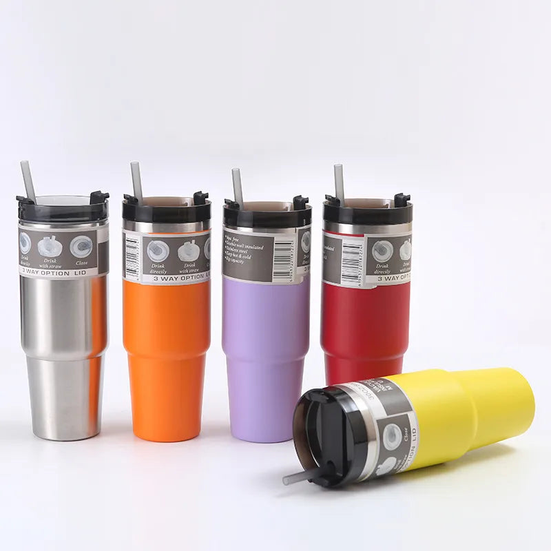 casual solid color stainless steel water bottles 1 piece