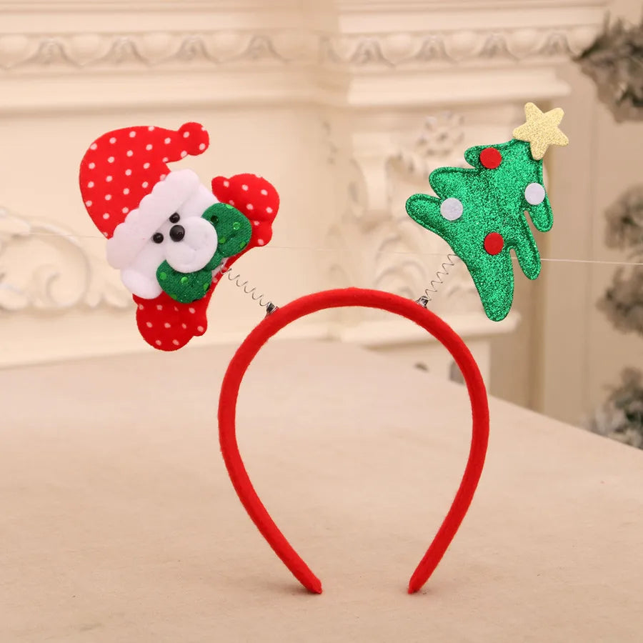 Christmas Cute Snowman Antlers Elk Nonwoven Party Festival Hair Band Costume Props Party Accessories