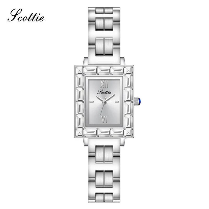 Shi Gaudi scottie9678 New Women's Watch Steel Band Watch Women's Square TikTok Live Explosions Little Red Riding Book