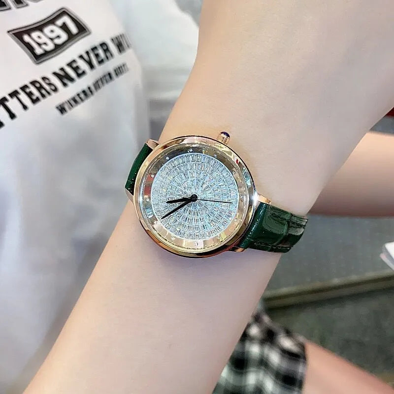 Casual Elegant Solid Color Butterfly Double Snap Quartz Watch Women's Watches