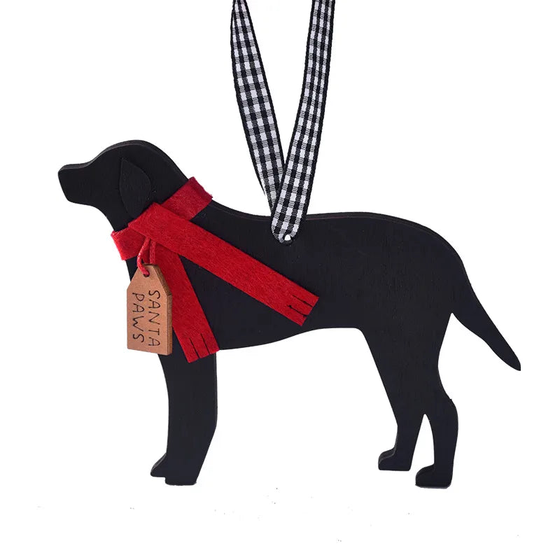 Christmas Decorations Scarf Dog Pendant Christmas Tree Ornaments Scene Dressing Up Supplies Classical American New Style