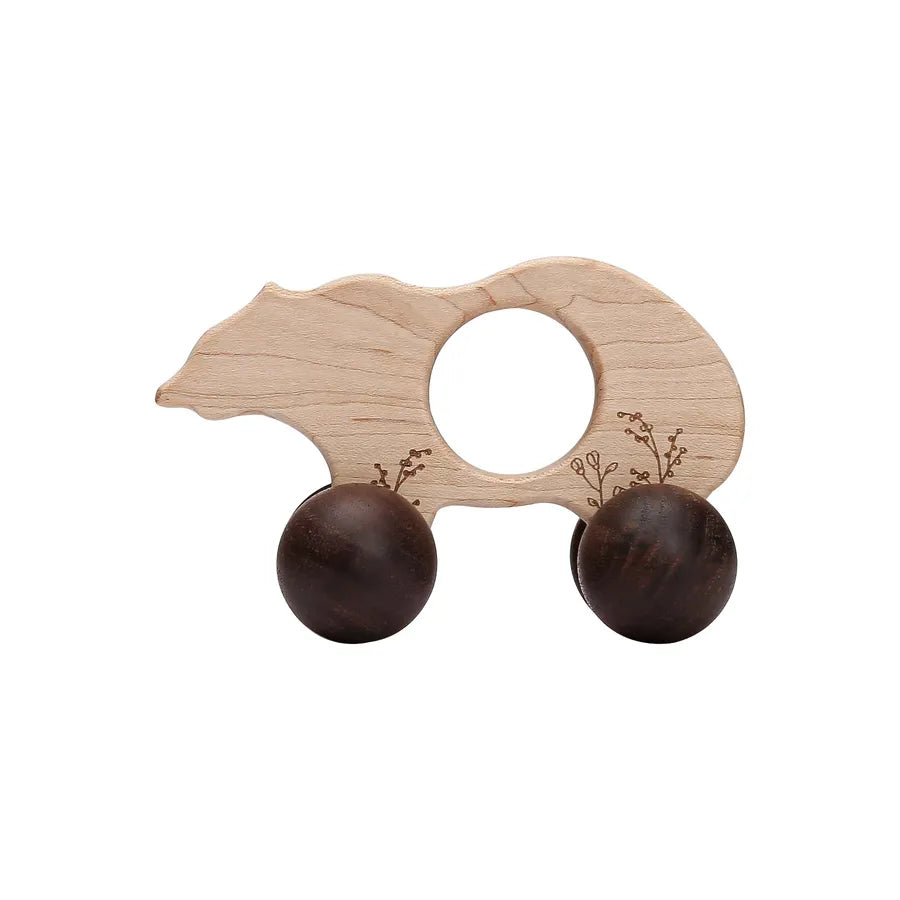 Walnut Wooden Mini Color Car Children's Early Education Educational Building Blocks Toys Baby Cart