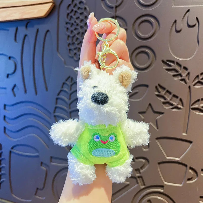 Original Plush West Highland Keychain Cute Cartoon Puppy Doll Machine Small Gift For Girls Christmas Valentine's Day New Year