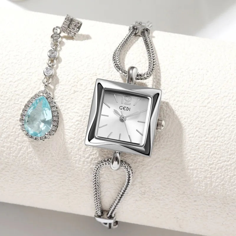 Elegant Geometric Jewelry Buckle Quartz Women's Watches