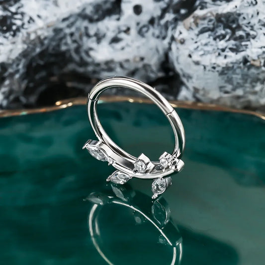 1 Piece Nose Rings & Studs Shiny Solid Color 304 Stainless Steel Zircon Ear Cartilage Rings & Studs Nose Rings & Studs