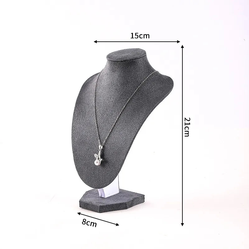 1 Piece PU velvet Classic Style Solid Color Jewelry Display Bust
