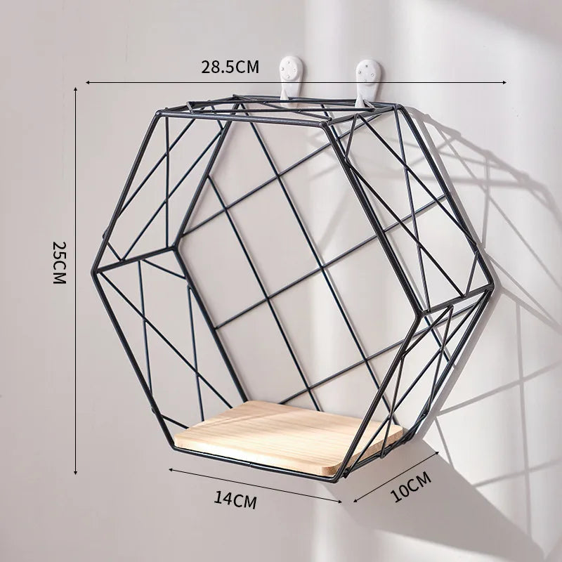 Nordic style living room wall storage rack creative home wall hanging room bedroom wall decoration storage rack