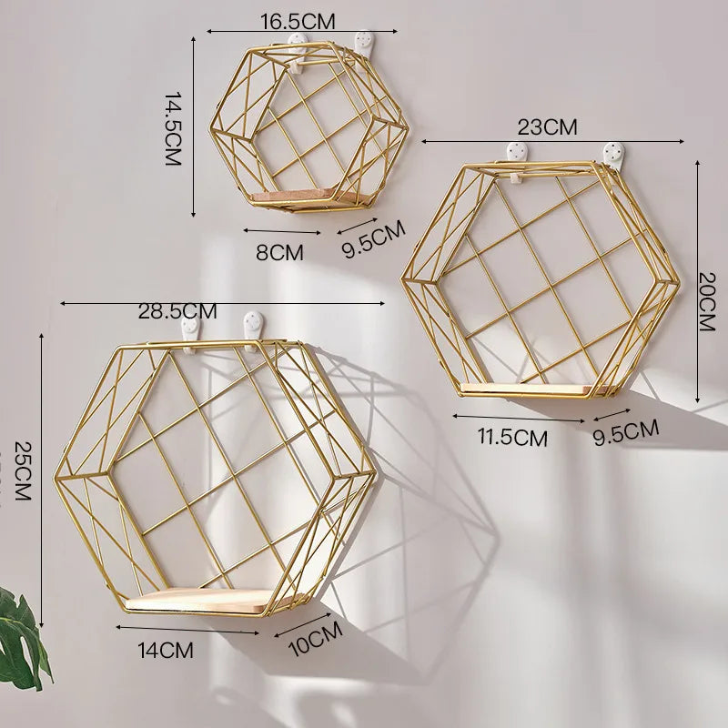 Nordic style living room wall storage rack creative home wall hanging room bedroom wall decoration storage rack