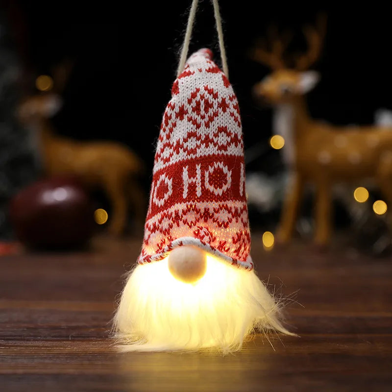 Christmas Fashion Santa Claus Plastic Knitted Wool Party Decorative Props