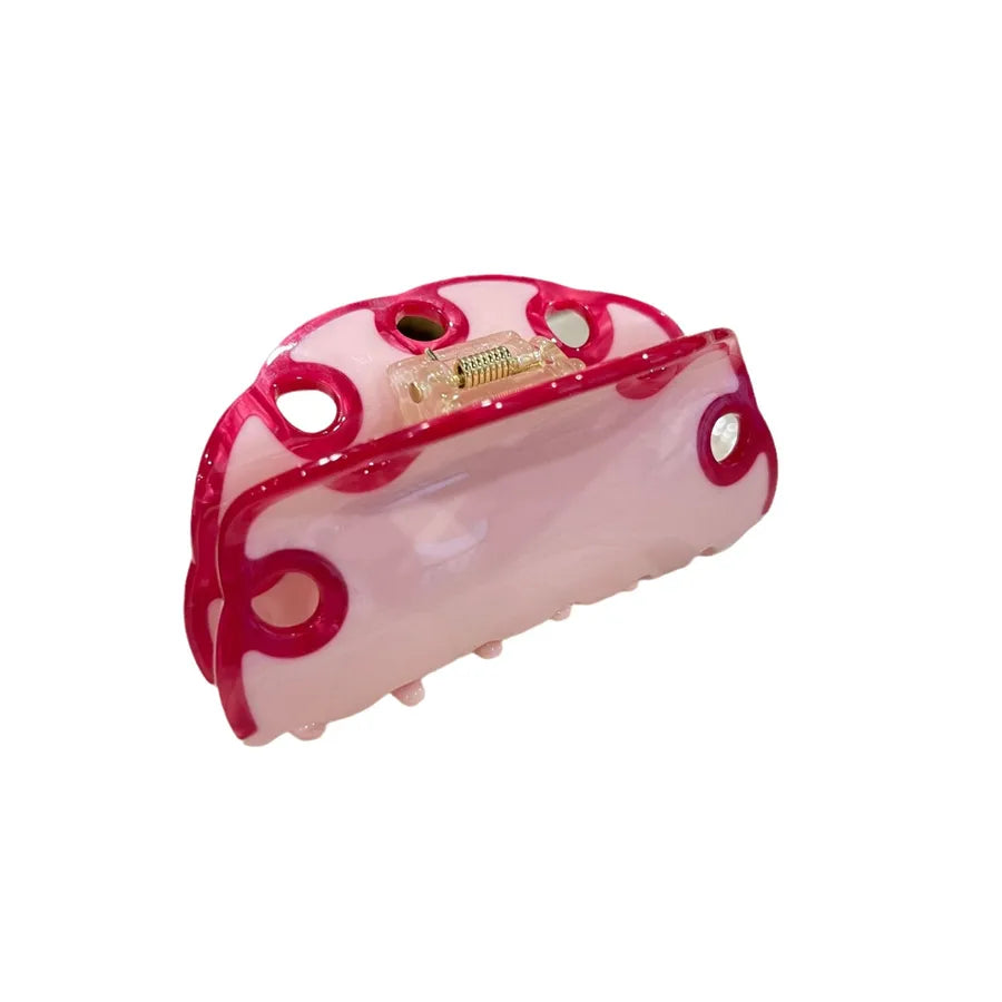 Women's Cute Sweet Semicircle Bow Knot Acetic acid sheets Hair Claws