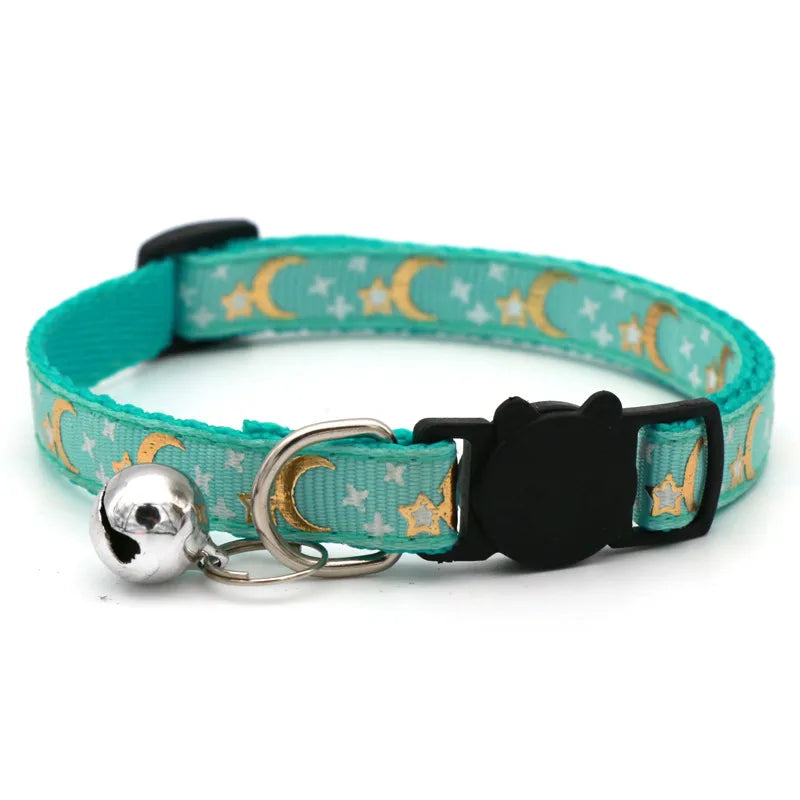 pet bronzing moon xingx cat dog collar cat buckle gold separated reflective safety buckle collar