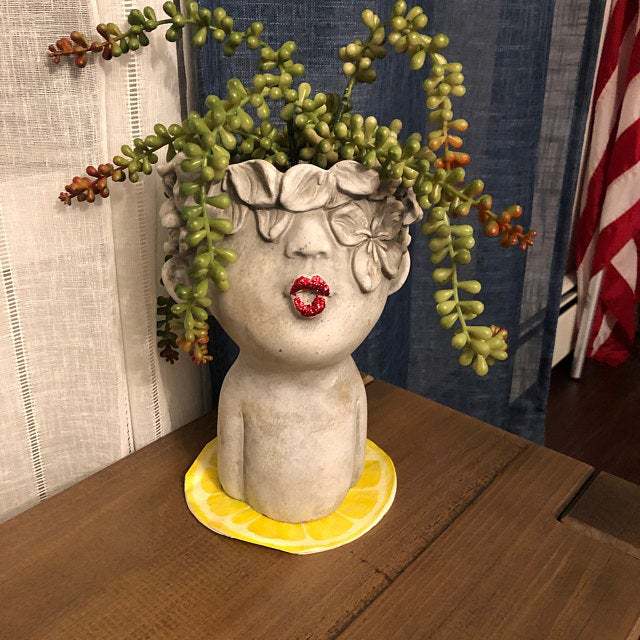Simple Style Human Face Resin Artificial Decorations