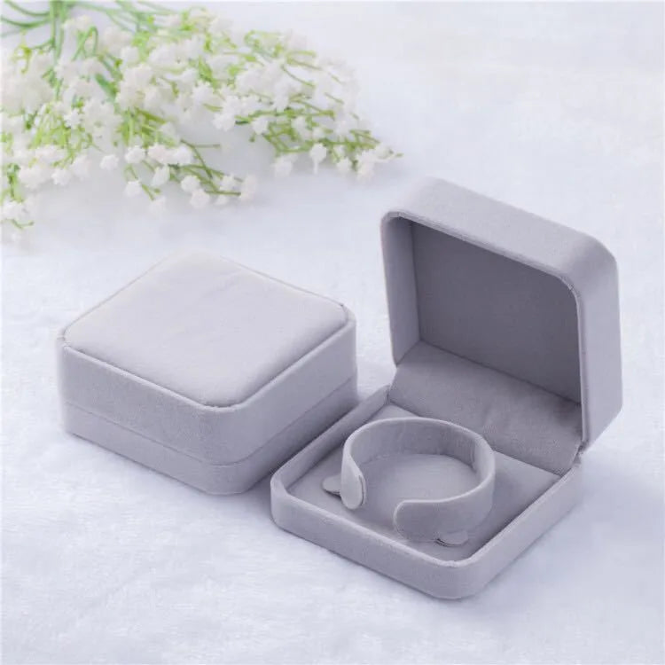 fashion solid color pu leather jewelry boxes
