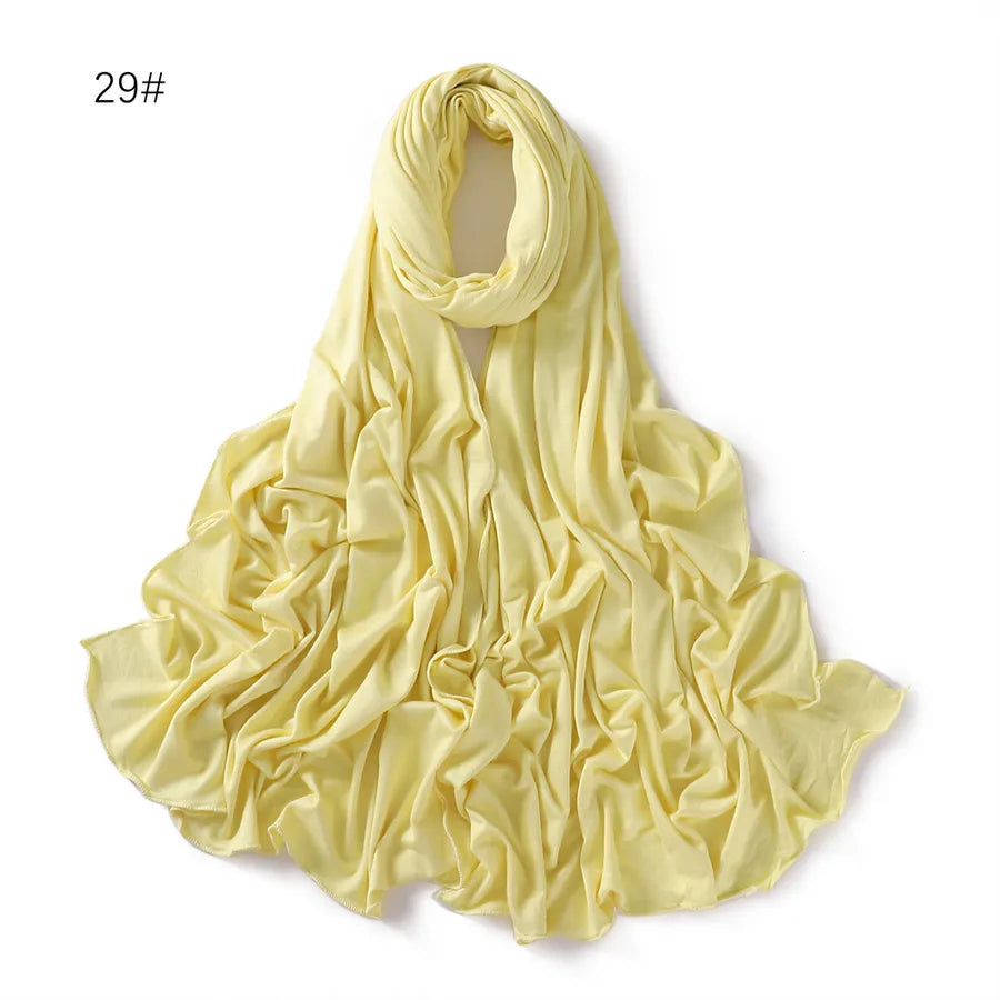 women's basic solid color mercerized cotton modal cotton linen scarves