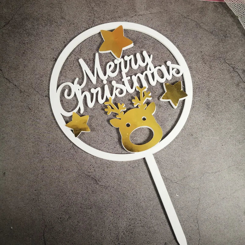 Christmas Letter Arylic Party Cake Decorating Supplies