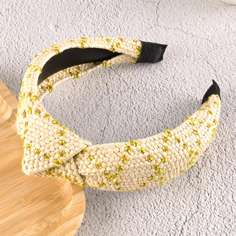 new simple straw braided hair band