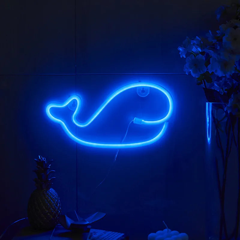 casual letter dolphin rocket pc indoor night lights