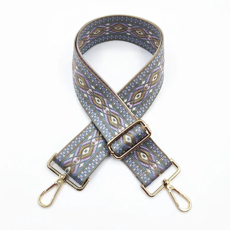all seasons polyester cotton color block lingge bag strap