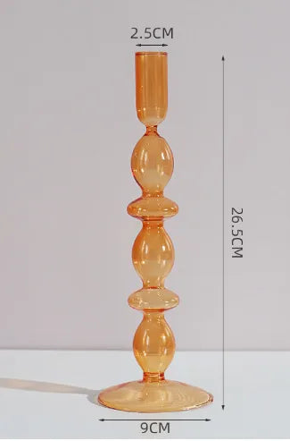 Simple Style Solid Color Glass candlestick