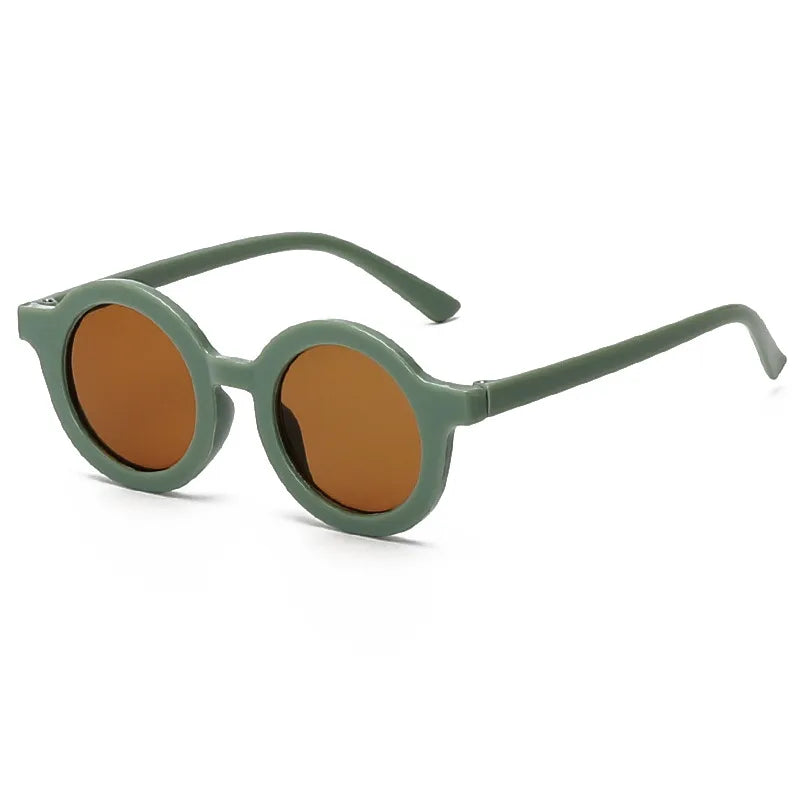 New Retro Round Frame Children's Sunglasses Anti-Blue Ultraviolet Trendy Men's Sunglasses Danish Frosted Multicolor Glasses