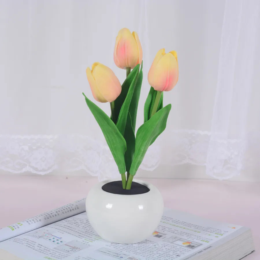 Decorative Table Lamp Glass Shade Wooden Base In Antique White Finish
