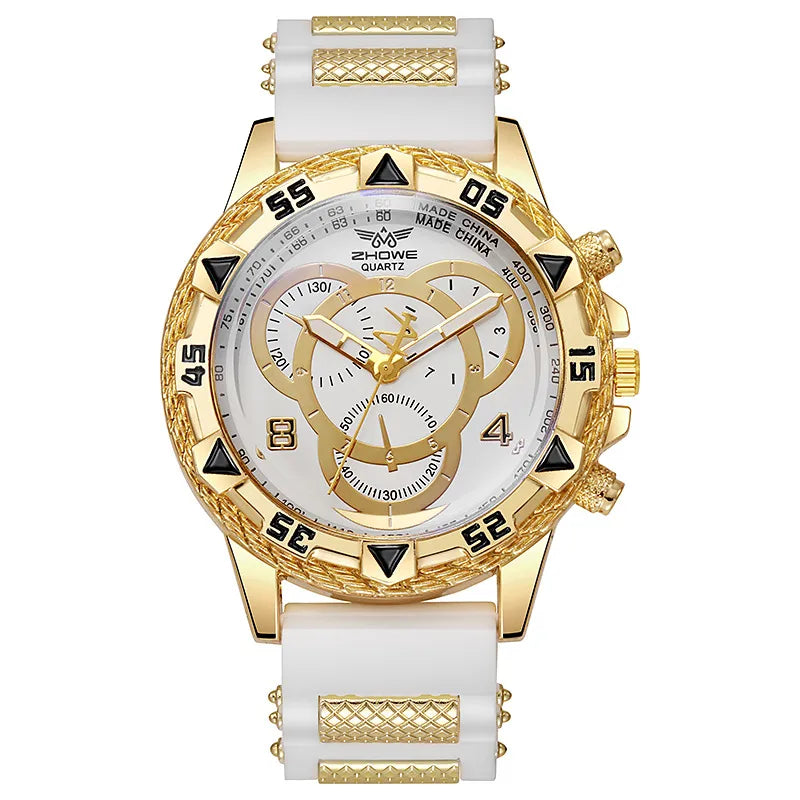 Elegant Lady Geometric Single Folding Buckle Quartz Men's Watches