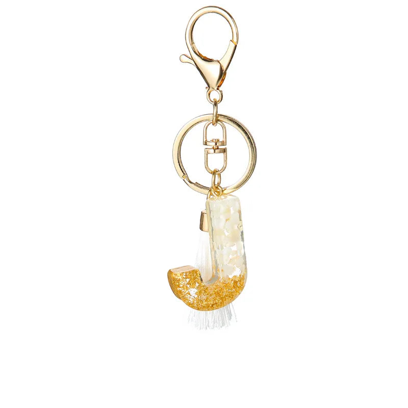 Elegant Letter Tassel Resin Unisex Unisex Keychain