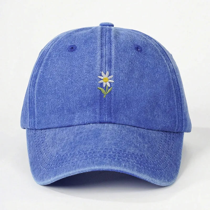 Unisex Classic Style Daisy Curved Eaves Baseball Cap