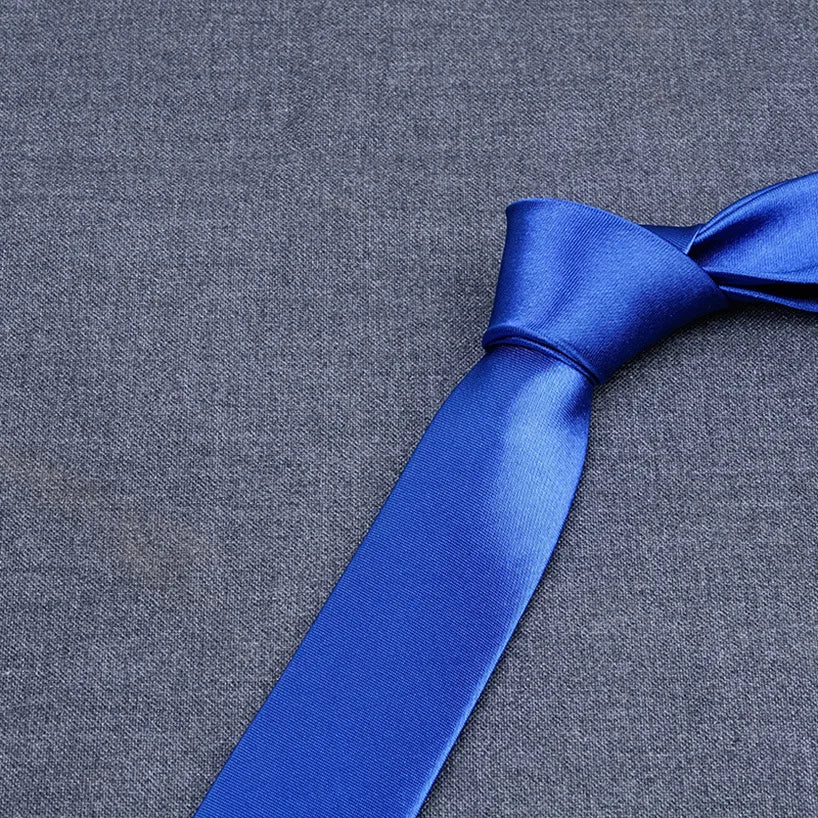 formal solid color polyester satin unisex tie