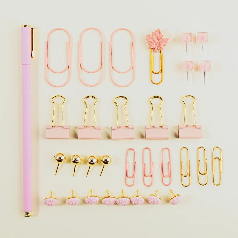 Solid Color Metal Learning Casual Stationary Sets