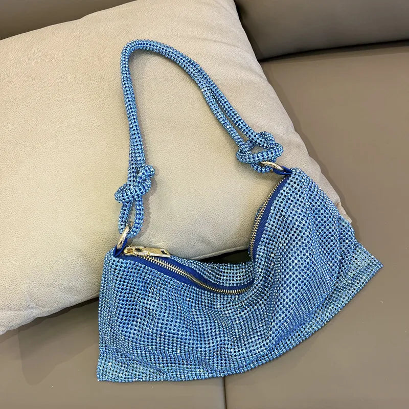 women's small polyester solid color classic style square zipper underarm bag