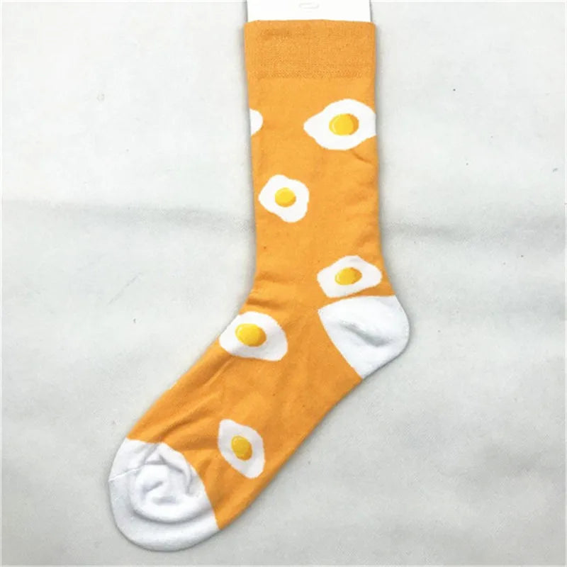 unisex casual geometric cotton crew socks a pair