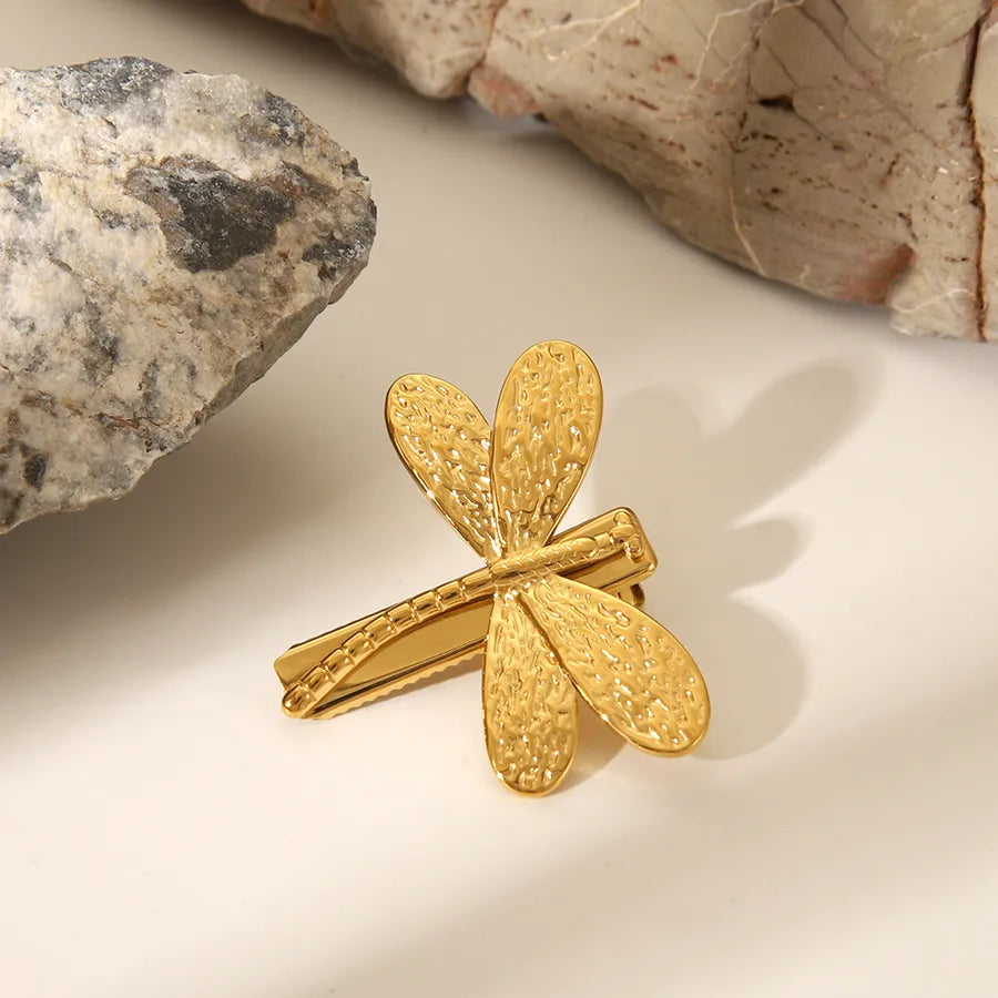 Classic Style Women's Dragonfly Butterfly Bowtie 304 Stainless Steel Hair Clip