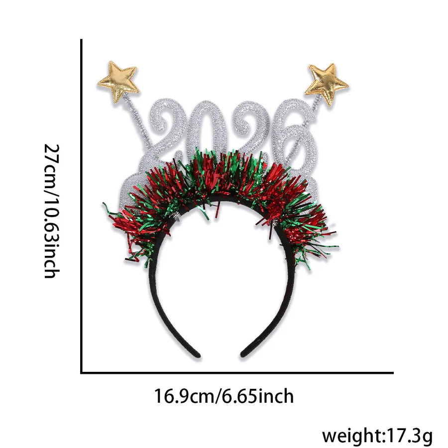 New Year Party Hat Band Christmas Decoration Star Color Stripe Headwear Countdown Celebration European American Style PET Material