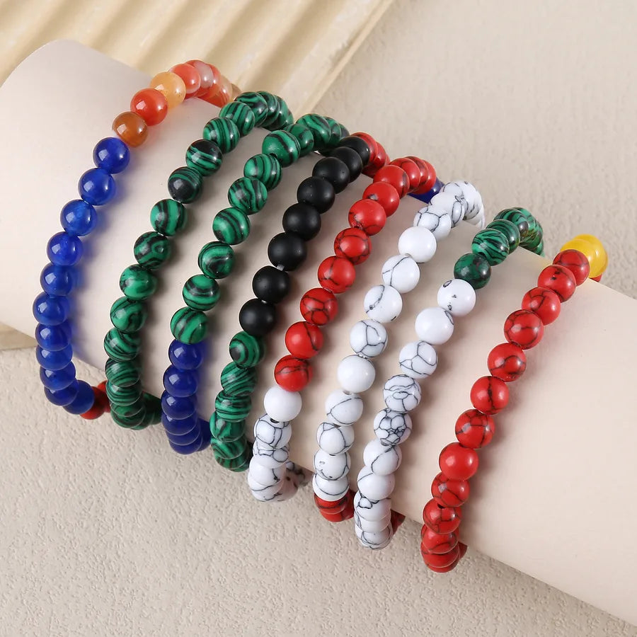 Commute Round natural stone Beaded Chain Bracelets In Bulk