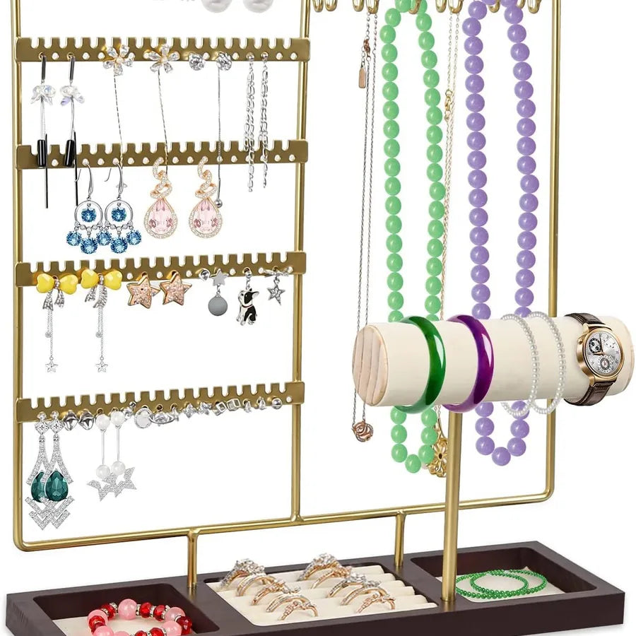 Wrought Iron 108 Hole Earrings Jewelry Rack Jewelry Props Storage Box Jewelry Rack Suitable for Bracelet Necklace Ring