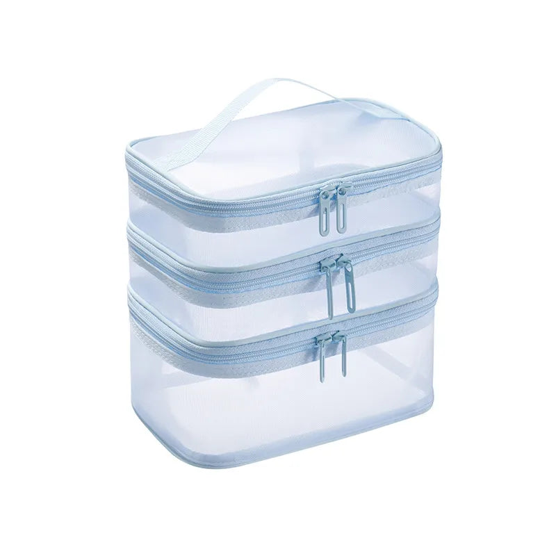 grid visual large multi-functional travel cosmetic storage bag