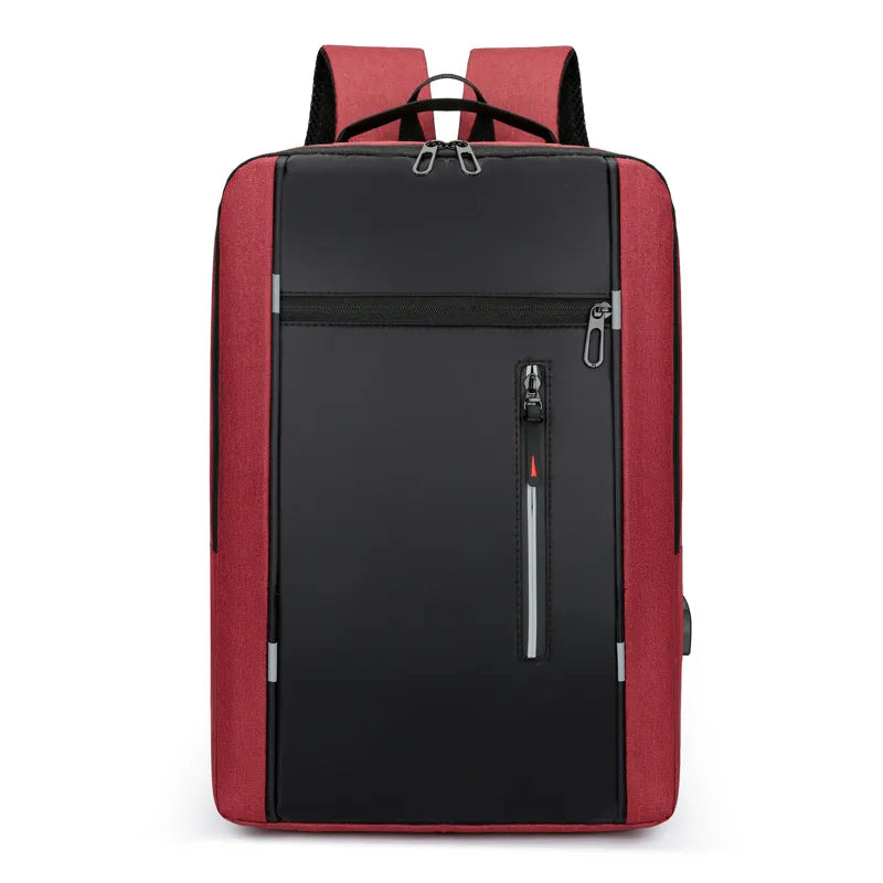 Backpack Men's Simple Business Notebook Computer Bag Multi-purpose USB Large Capacity Travel Backpack