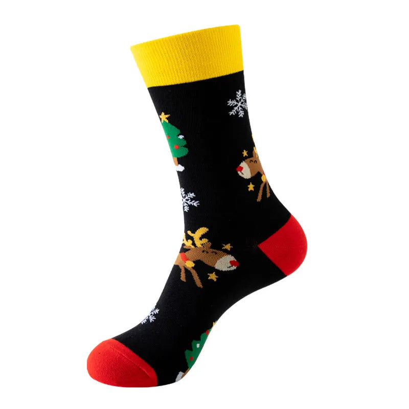 Christmas Cute Modern Style Unisex Christmas Tree Gingerbread Snowman Cotton Polyester Ankle Socks A Pair