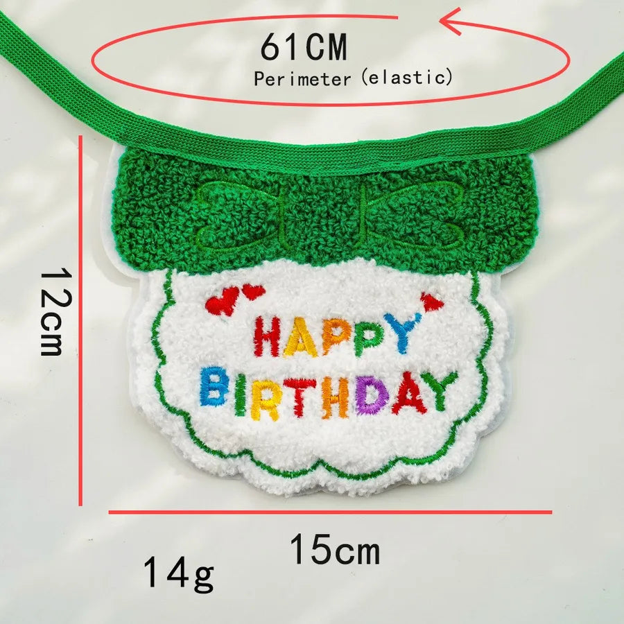 Cute Polyester Letter pet saliva towel Pet Hat