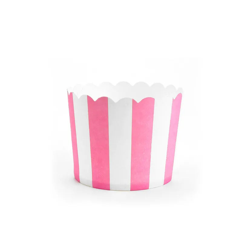 Simple Style Stripe Polka Dots PE Paper cake cups