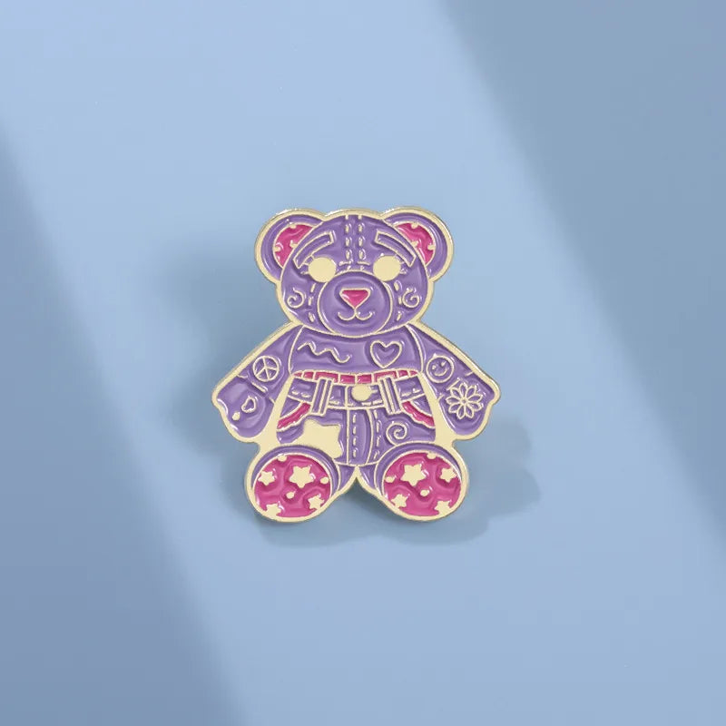 Cute Pin Cartoon Bear Alloy Plating Unisex Brooches
