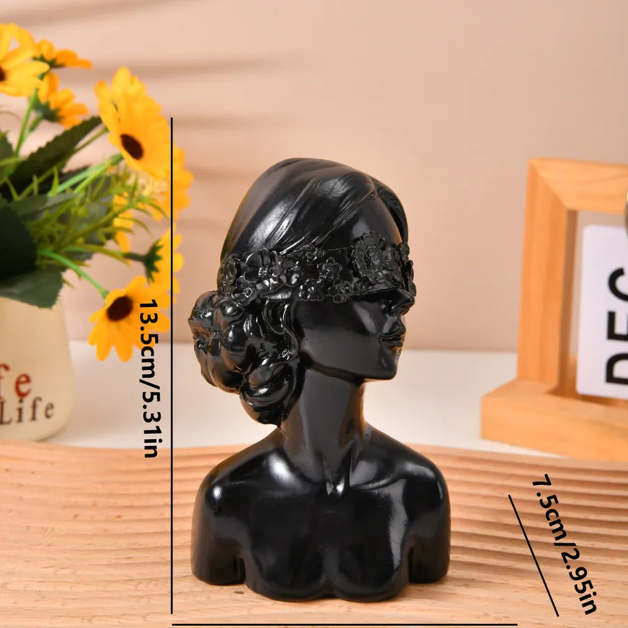 Elegant Simple Style Human Flower Resin Jewelry Display Jewelry Display Bust