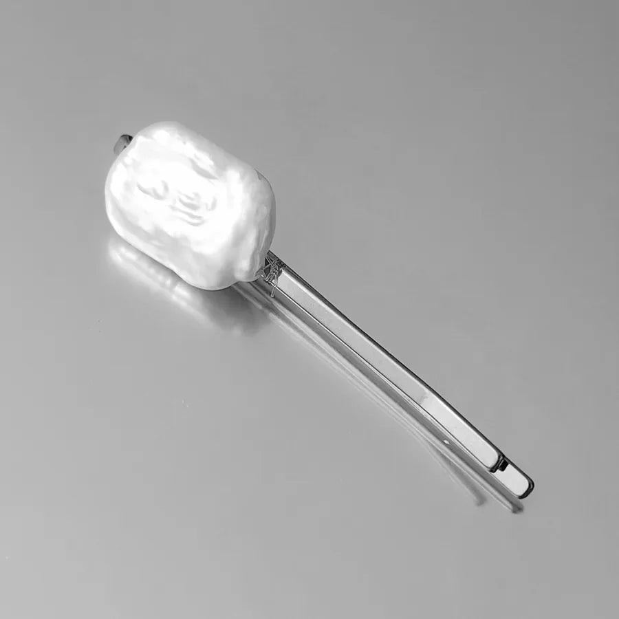 IG Style Women's Asymmetrical Baroque Pearls Metal Hair Clip