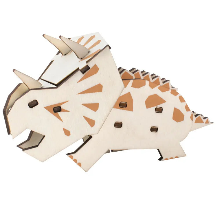 Cute Cartoon Animal Diy Building Blocks Stereo Puzzle Children's Handmade Wooden Assembled Model Stall Toy