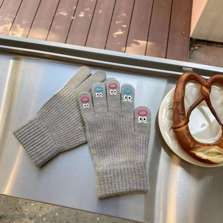 women's classic style solid color gloves 1 set