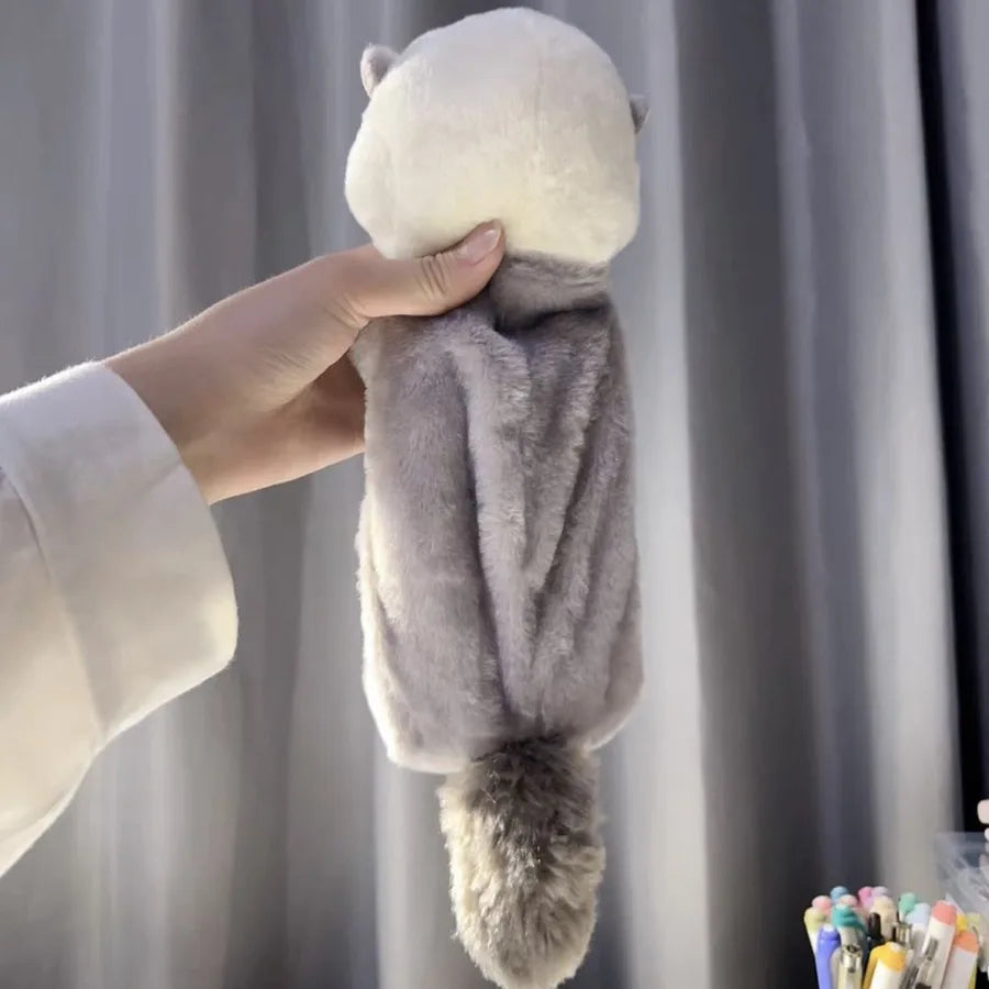Creative plush doll pencil case ins style high-looking soft cute healing decompression doll stationery storage bag stationery bag