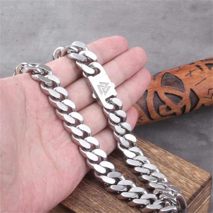 Hip-Hop Simple Style Geometric 304 Stainless Steel Polishing Men's Jewelry Set Men Necklace Sets