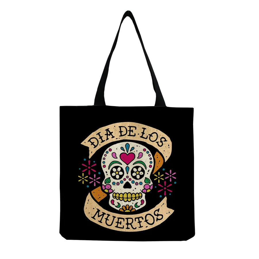 Unisex Casual Punk Skull Shopping bags