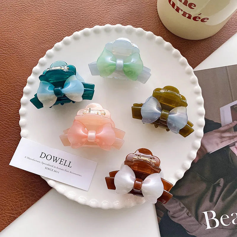 Delicate Small Butterfly Knot Hair Clip High Ponytail Fixing Tool Anti-Sagging Hair Accessory For Women Elegant Hairpin